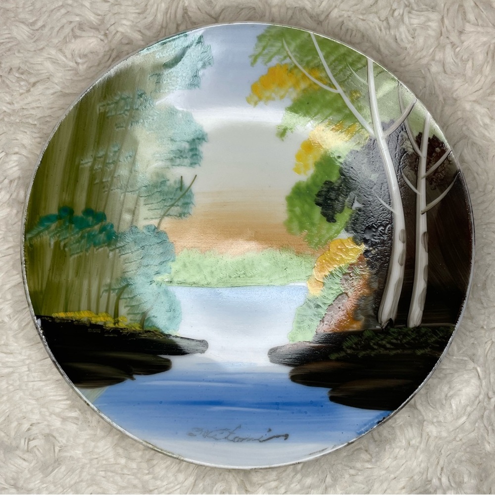 Vintage Hand Painted Plate Made in Japan Ready to be Hung or Displayed